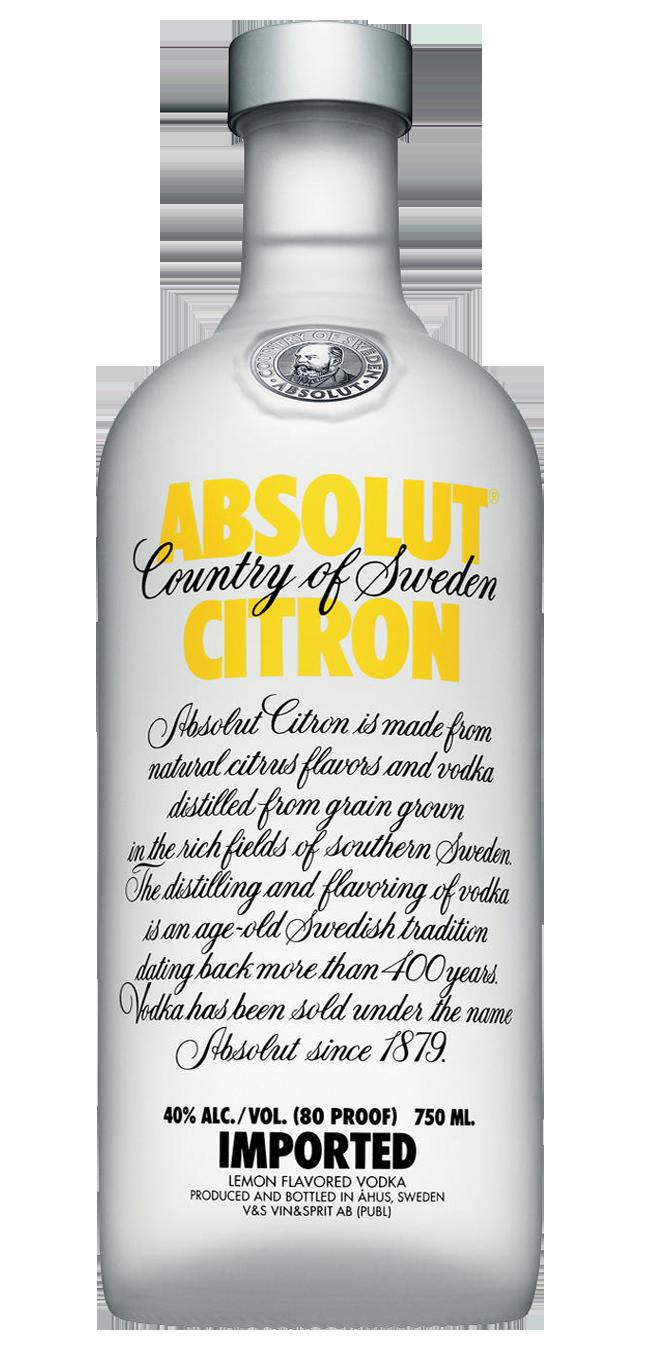 aba>Absolut Citron Vodka 80% Proof, 750ml