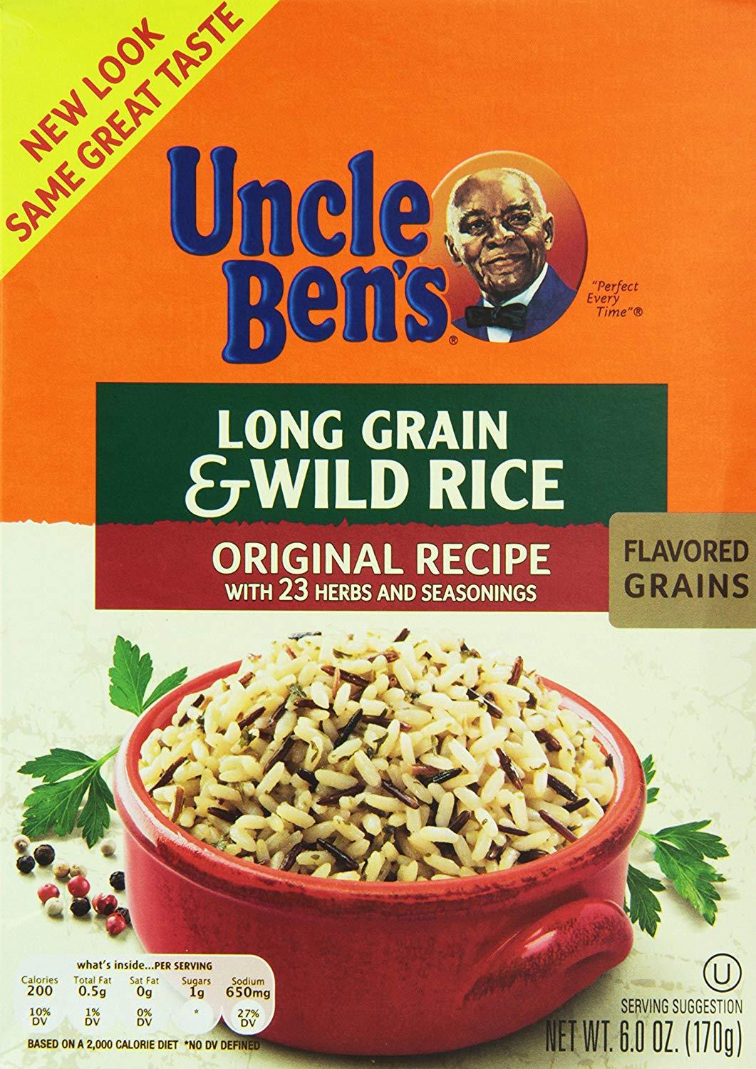 aba>Uncle Ben's Long Grain and Wild Rice, 6oz (177g)