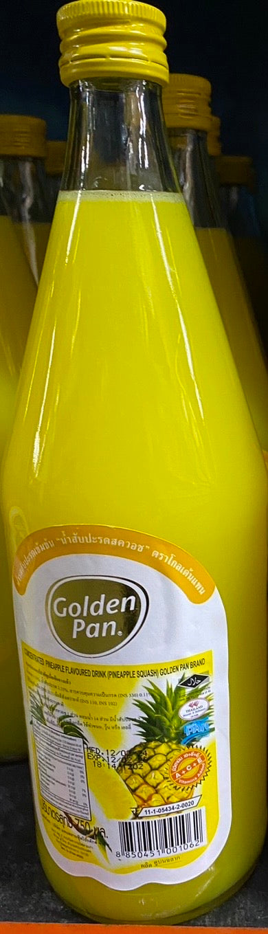 tha>Golden Pan Pineapple flavour Cordial squash mix 4:1 750 ml