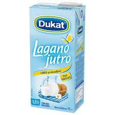 aga>Dukat Lagano jutro Fresh Milk Lactose free 1l