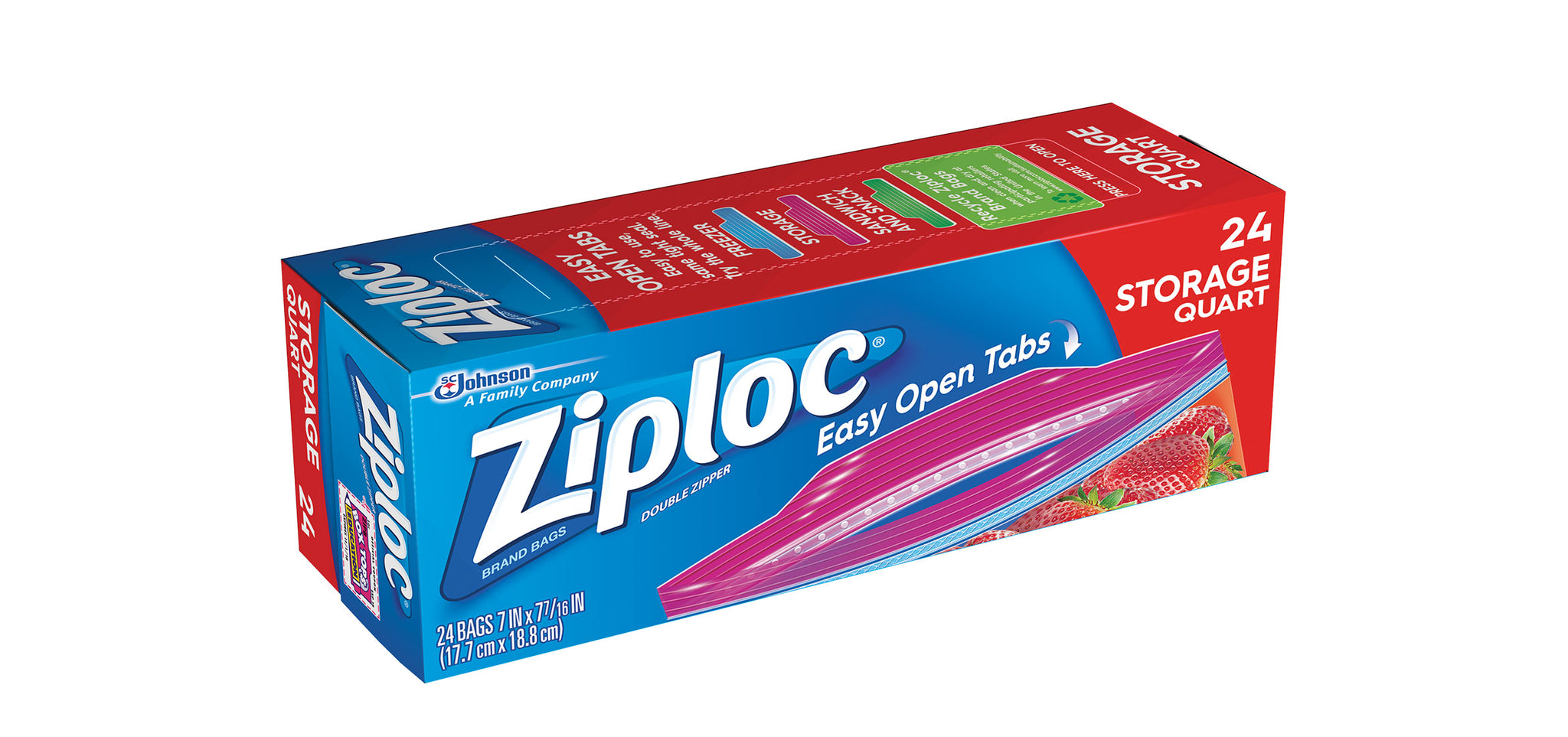 bah>Ziploc Storage Bag (quart),1 box