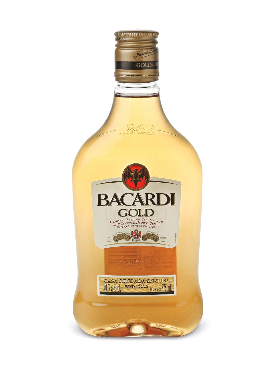 bah>Bacardi Gold Rum, 375ml