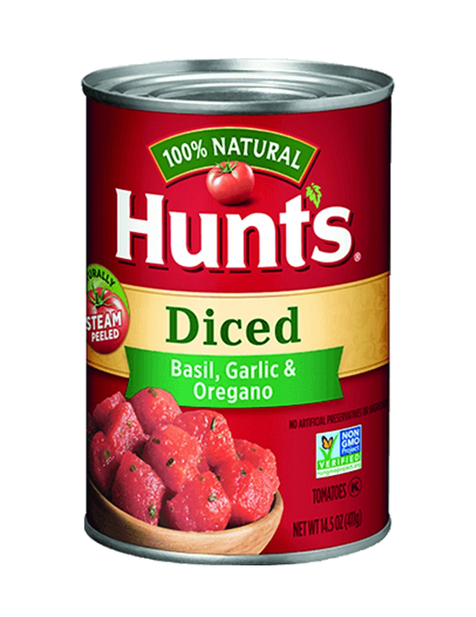 aba>Hunt's Diced Tomatoes Basil, Garlic, Oregano, 14.5oz
