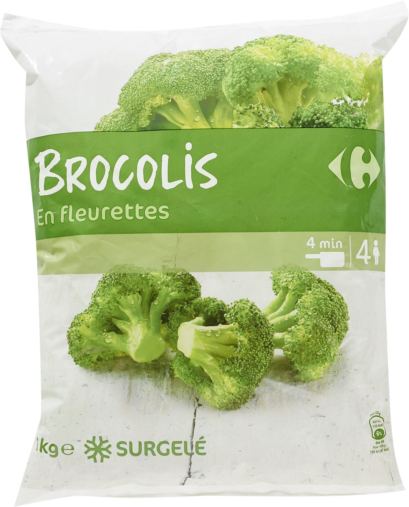 stm>Broccolli, Carrefour 1kg, frozen