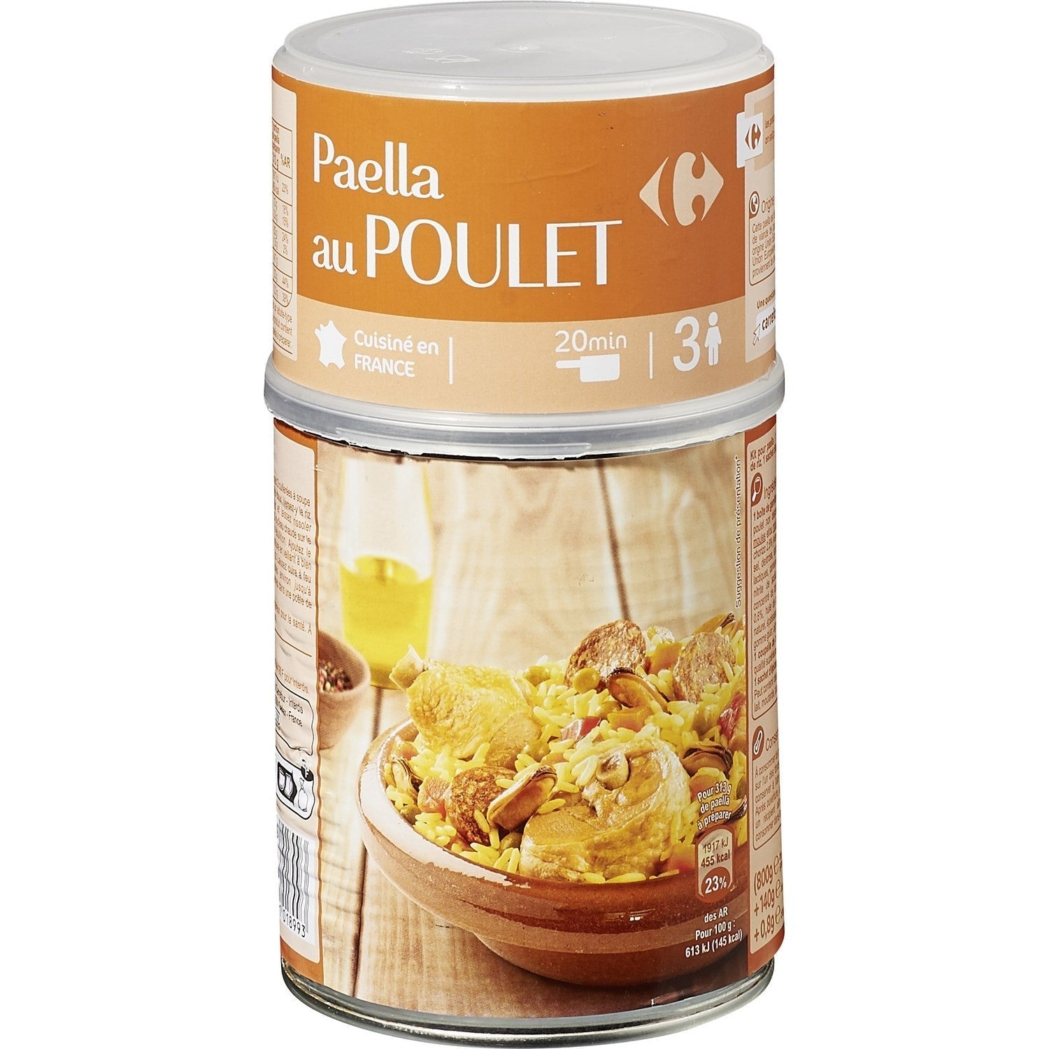 stm>Paella, Carrefour, 3 pers 940gr, can