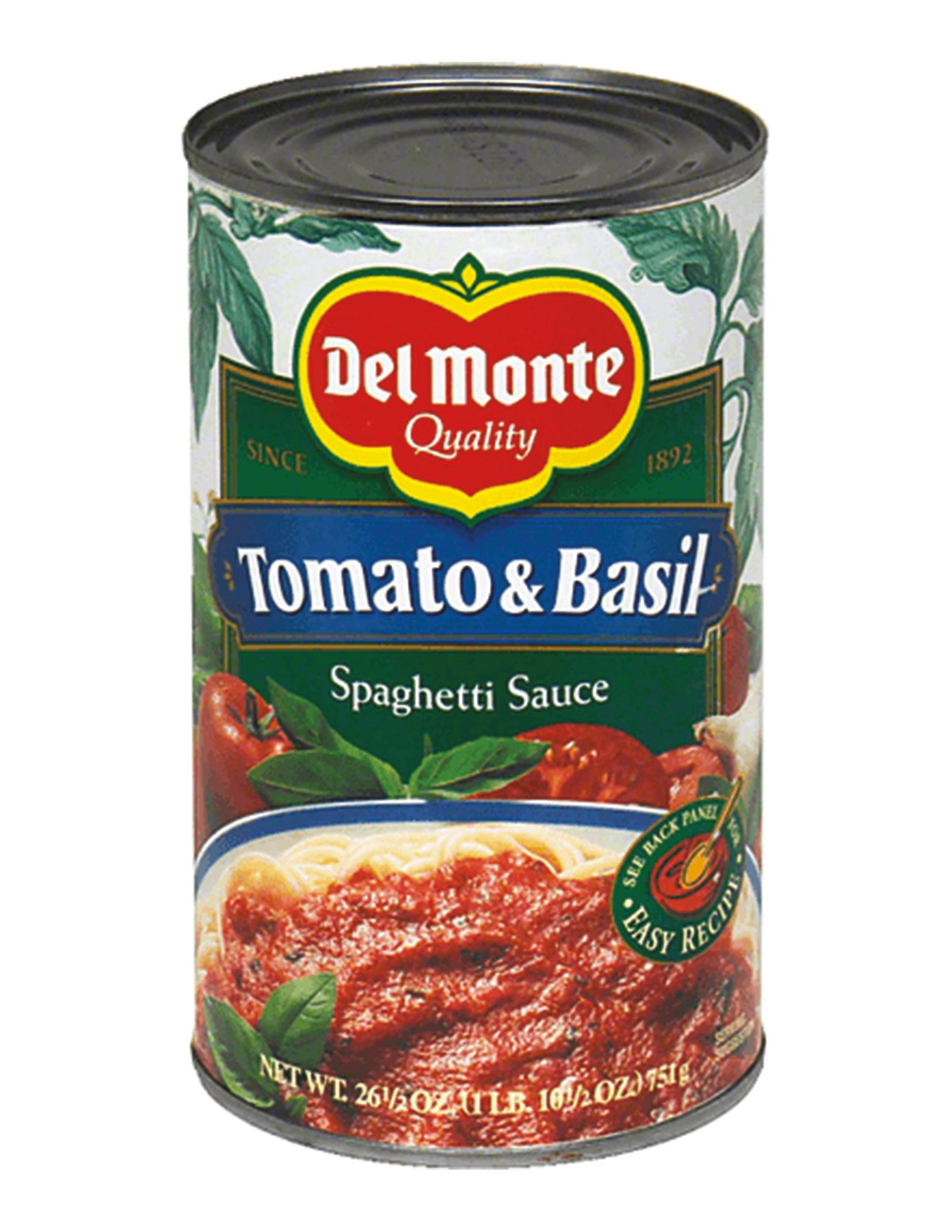bel>Del Monte Pasta Sauce, Tomato and Basil