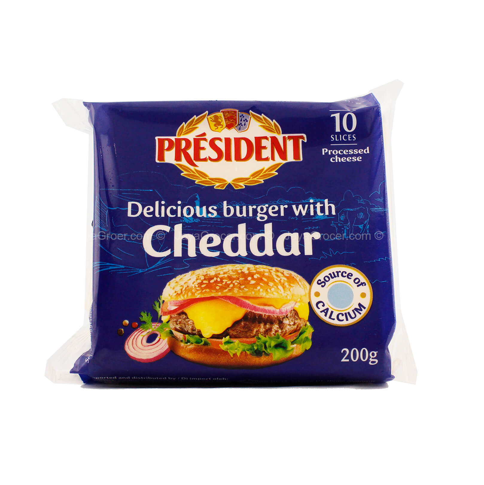 sey>President Sliced Burger Cheese, 200g