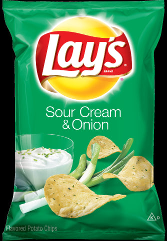 tha>Lays potato chips sour cream and onion flavour 60 gram